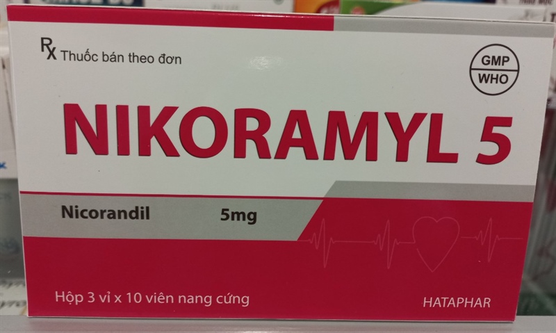 Nikoramyl 5 (Nicorandil) (Hộp 3 vỉ x 10 viên) - Hataphar