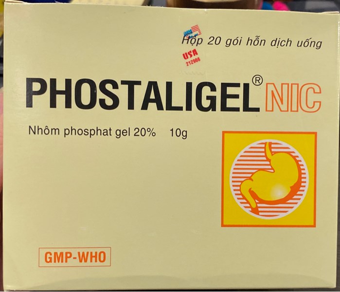 Phostaligel NIC (Hộp 20 gói hỗn dịch uống) - USA-NIC (Phúc Lâm)