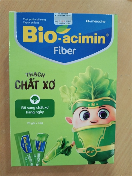 Thạch chất xơ Bio Acimin Fiber (Hộp 20 gói x 15g) - Meracine