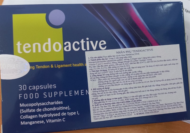 Tendoactive (Bổ sung dưỡng chất nuôi dưỡng gân và dây chằng) (Hộp 2 vỉ x 15 viên) - Tây Ban Nha 2