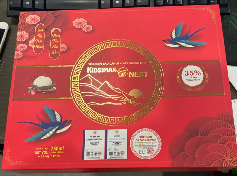 Yến chén Kids Max nest (Hộp 5 chén x 150ml) - Khánh Hoà