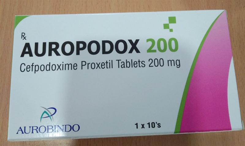 Auropodox 200 (Cefpodoxim 200mg) (Hộp 1 vỉ x 10 viên) - Aurobindo Pharma Limeted - Ấn Độ