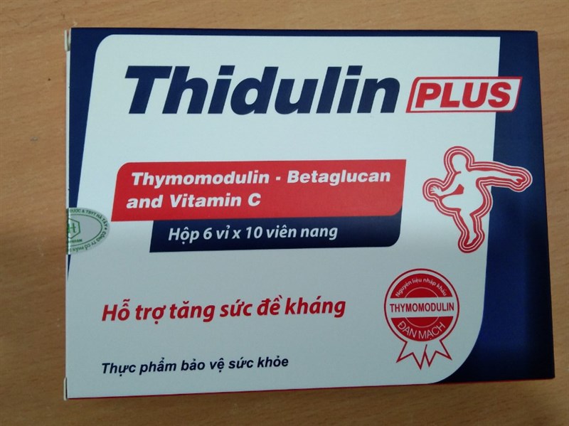 Thidulin plus (Thymomodulin + Betaglucan + VTMC ) (Hỗ trợ tăng sức đề kháng) (Hộp*6vỉ*10viên) - Hà Tây