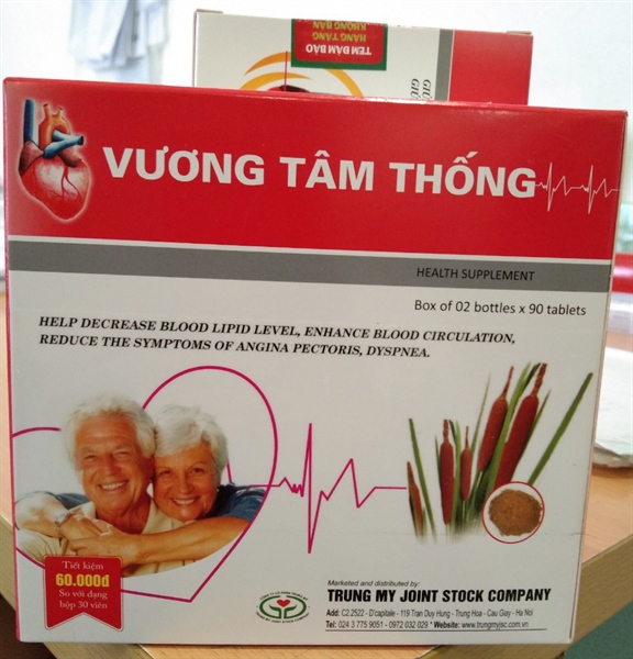 Vương Tâm Thống (Hộp 2 lọ x 90 viên) (Combo mua 2 lọ tặng 1 hộp 3 vỉ) - á âu