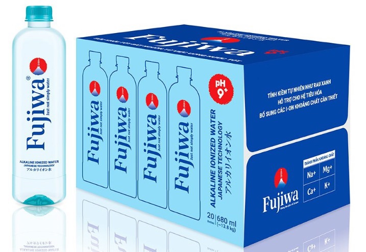 Nước uống ion kiềm ph9+ 680ml -Thùng 20 chai - Fujiwa Việt Nam