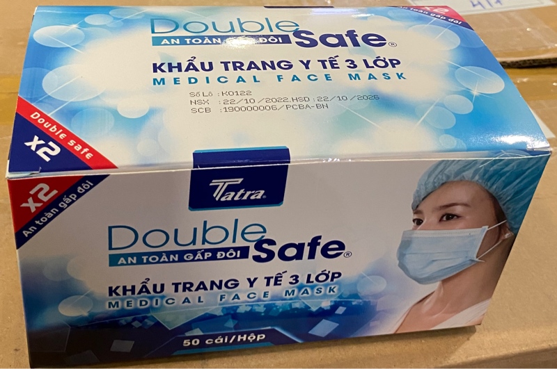 Khẩu trang y tế 3 lớp Double Safe (Hộp 50 cái) - Thiên Ân