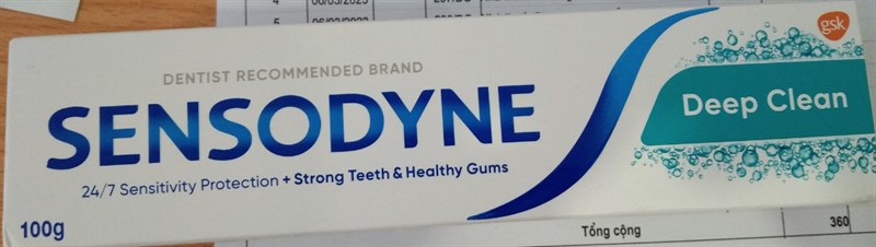 KĐR Sensodyne (Giảm ê buốt răng) Deep clean 100g - Thái Lan