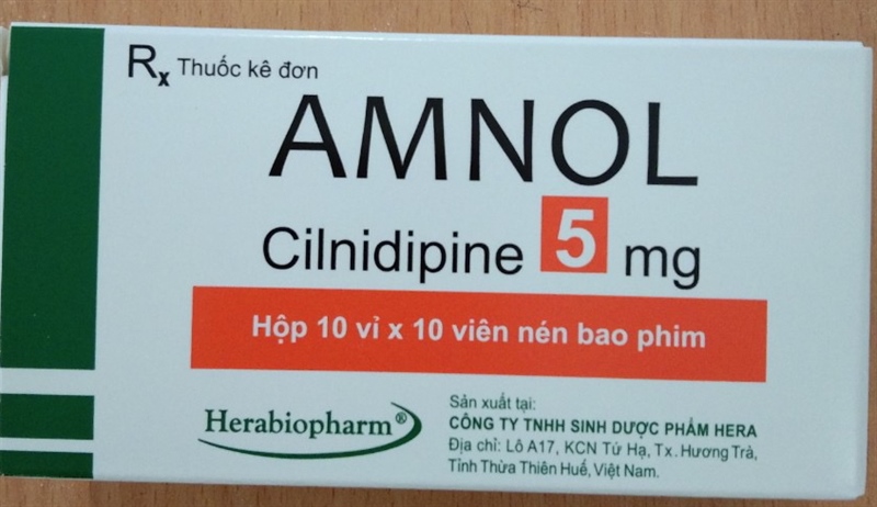 Amnol (Cilnidipine 5mg) (Hộp 10 vỉ x 10 viên) - Hera