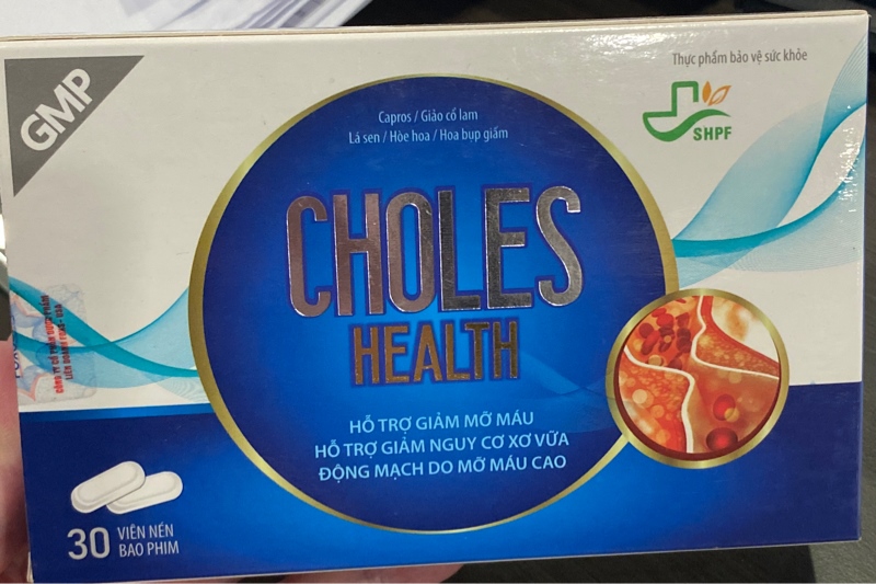 Choles Health (Hỗ trợ giảm mỡ máu) (Hộp 3 vỉ x 10 viên) - Foxs-USA