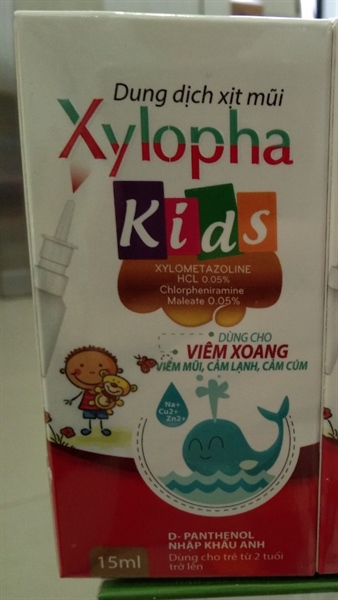 Dung dịch xịt mũi Xylopha Kids 15ml - Việt Ý