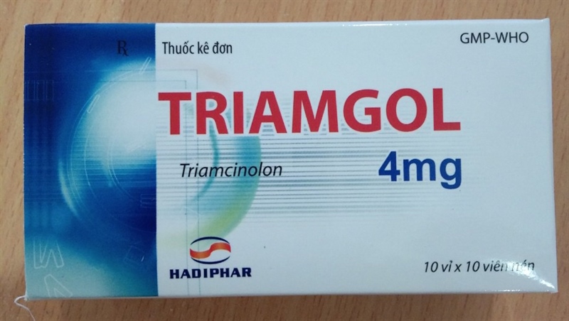 Triamgol (Triamcinolon 4mg) (Hộp 10 vỉ x 10 viên) - Hà Tĩnh