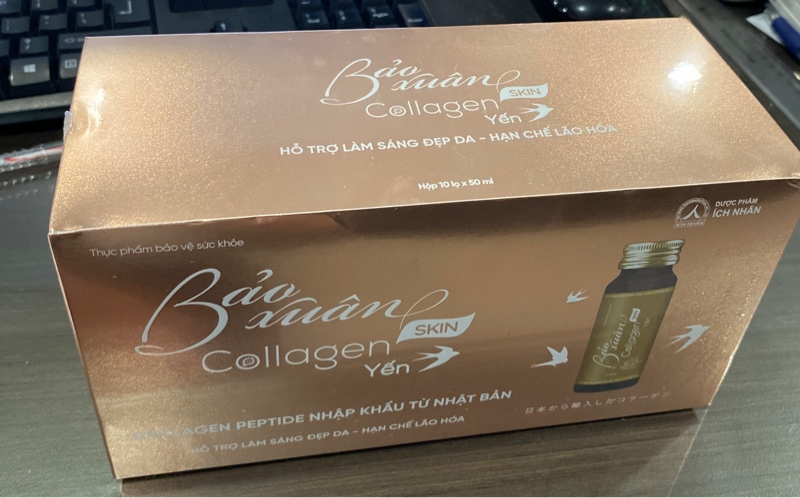 Nước Uống Bảo Xuân Skin Collagen yến sào (Hộp 10 Lọ x 50ml) - Ích Nhân 2