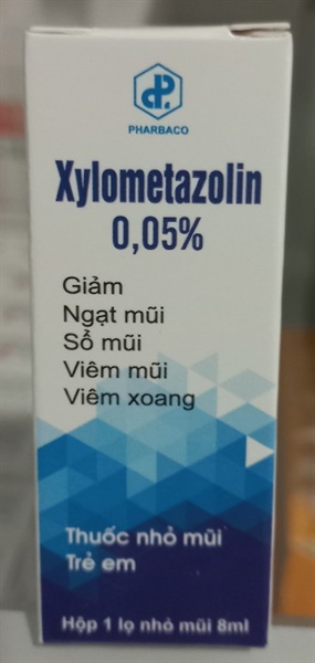 Thuốc nhỏ mũi trẻ em Xylometazolin 0,05% 8ml - Pharbaco