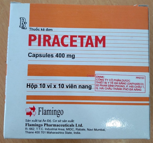 Piracetam Capsules 400mg (Hộp 10 vỉ x 10 viên) - Flamingo/India