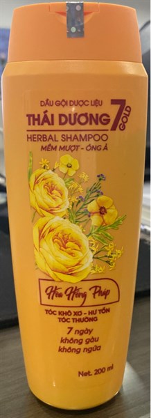 Dầu gội dược liệu TD7 Gold 200ml - Hoa hồng pháp - Thái Dương