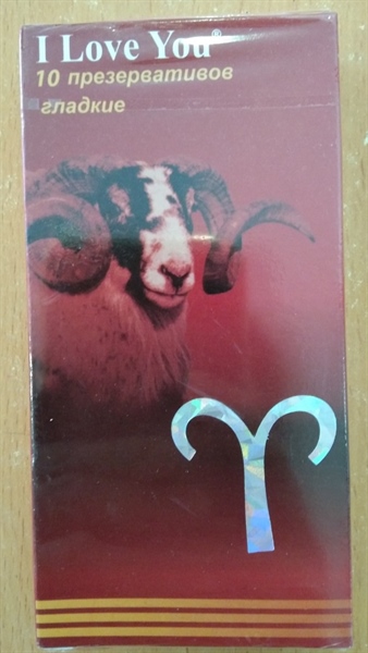 Bao cao su I love you các màu (Hộp 10 cái) - Russia/Nga