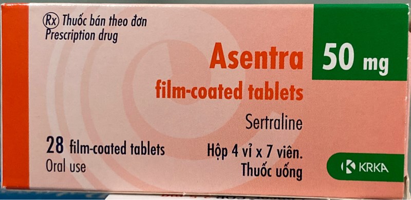 Asentra 50mg (Hộp 4 vỉ x 7 viên) - Slovenia