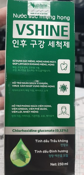 Nước súc miệng họng Vshine 250ml - Nasaki