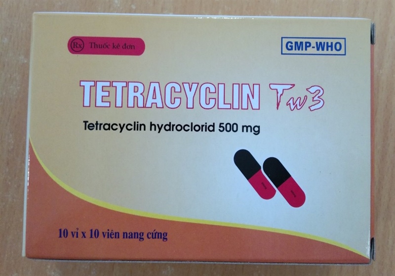 Tetracyclin 500mg (Hộp 10vỉ x 10viên) - TW3
