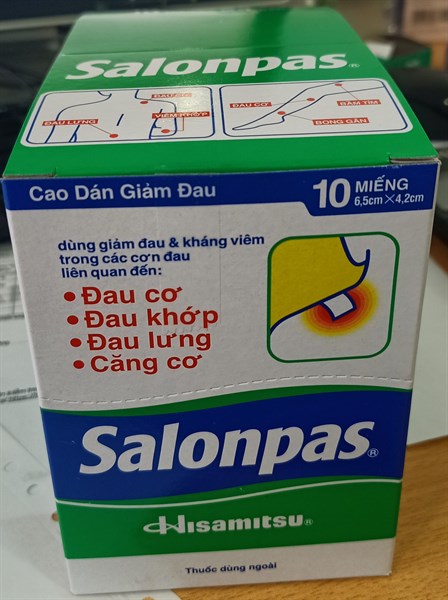 Cao dán Salonpas 10 miếng (H*24gói*10miếng) - Hisamitsu
