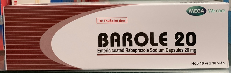 Barole 20mg (Rabeprazol) (H*10vỉ*10viên) - India