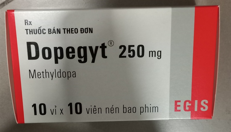 Dopegyt 250mg (Methyldopa)(H*10vỉ*10viên) - Hung