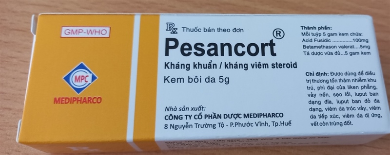 Kem bôi da Pesancort 5g (điều trị vảy nến, sẹo lồi, lupus ban dạng đĩa) - Medipharco