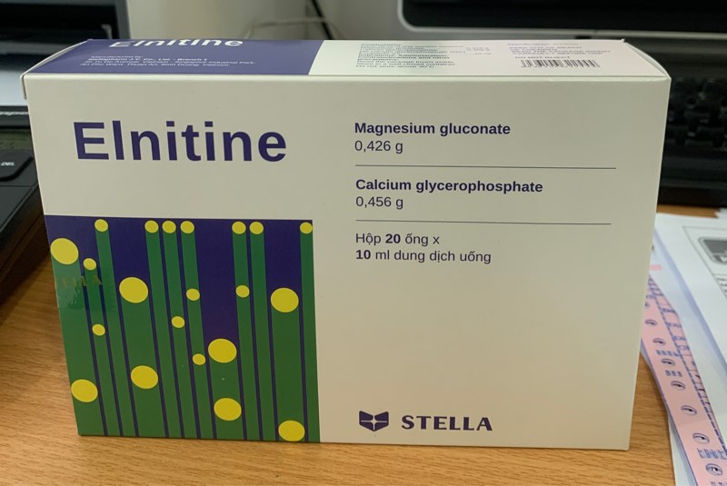 Elnitine (Magnesium + Calcium...) (Hộp 20 ống x 10ml) - Stellapharm