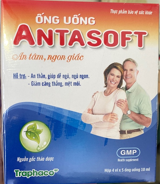 Antasoft (An tâm - ngon giấc) (Hộp 4 vỉ x 5 ống uống 10ml) - Traphaco