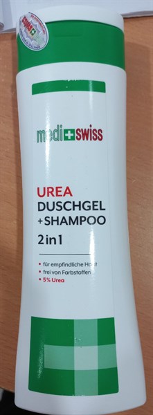 Dầu tắm gội Medi + swiss Urea Duschgel + shampoo 2 in 1 300ml (đặc trì gàu + vẩy nến) - Germany