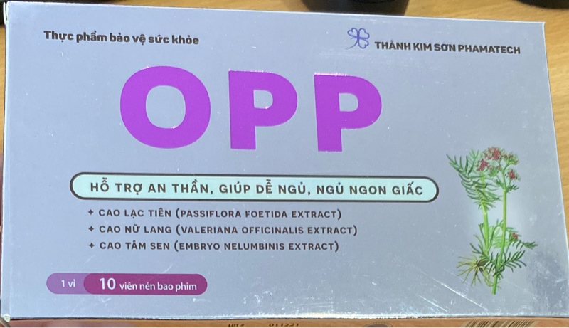 OPP (Hỗ trợ an thần, giúp ngủ ngon) (Hộp 1 vỉ x 10 viên) - Takarai/Phamatech