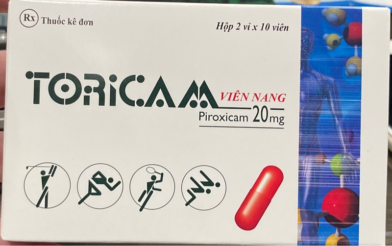 Toricam Capsules 20mg (Piroxicam 20mg) (Hộp 2 vỉ x 10 viên) - U chu Pharmaceutical Co., Ltd/ Taiwan