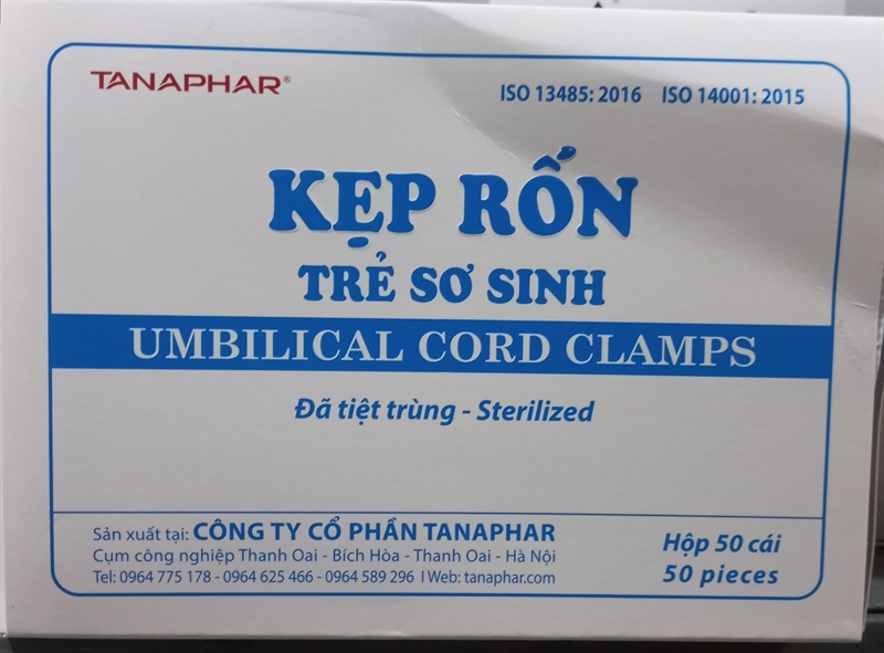 Kẹp rốn trẻ sơ sinh (Hộp 50 cái) - Tanaphar