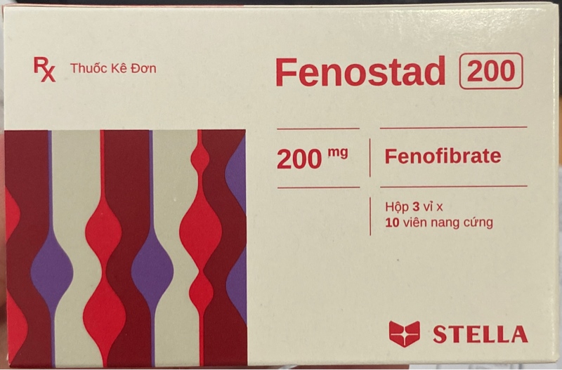 Fenostad (Fenofibrate 200mg) (Hộp 3 vỉ x 10 viên) - Stella