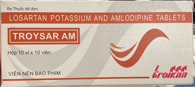 TROYSAR AM (Losartan potassium and amlodipine) (Hộp 10 vỉ x 10 viên) - Ấn Độ (Hộp)