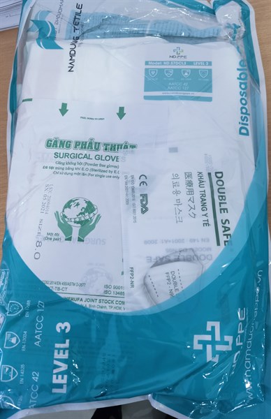 Bộ quần áo bảo hộ phòng chống dịch Covid-19 cấp độ 3 (K*50bộ) - Nam Dương