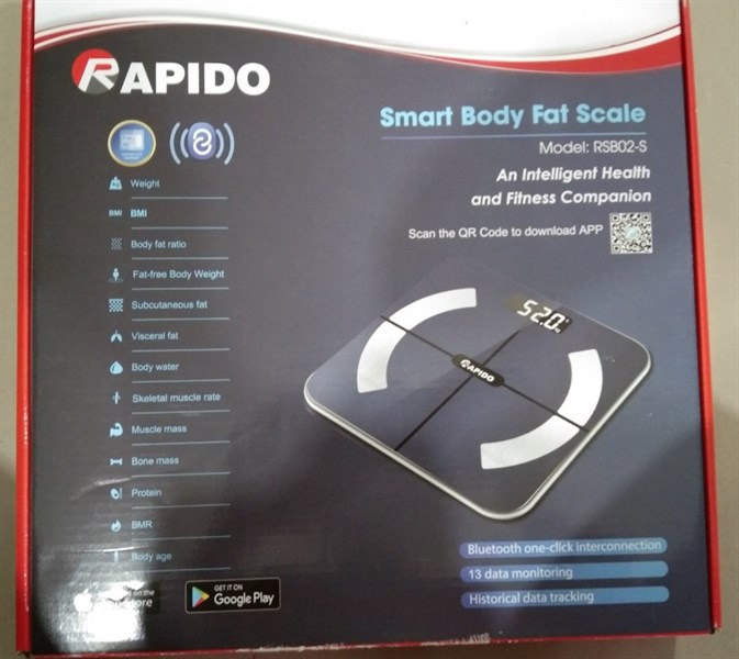 Cân sức khỏe thông minh Rapido (Model: RSB02-S) - Trung Quốc