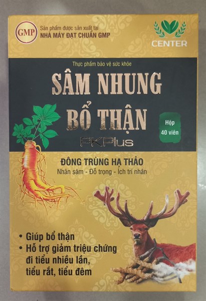 Sâm nhung bổ thận PK Plus (Lọ 40 viên) - Center