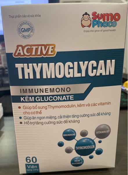 Viên nang Active Thymoglycan Santex Hỗ trợ tăng đề kháng, ăn ngon miệng (Hộp 6vỉ x10viên)