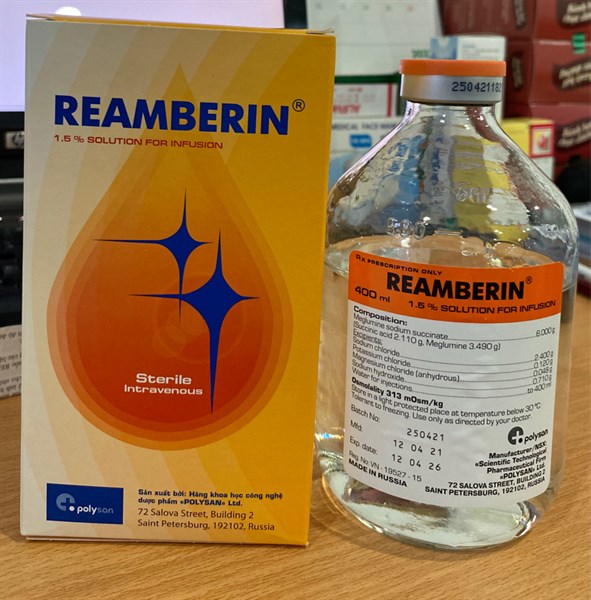 Dung dịch truyền Reamberin 1,5% 400ml - Russia
