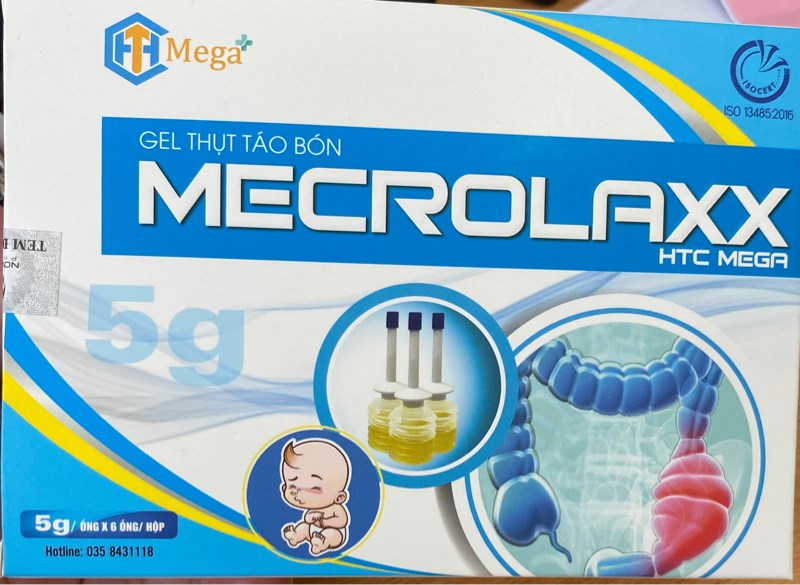 Gel thụt táo bón Mecrolaxx (Hộp x 6ống x 5g) - HTC Mega