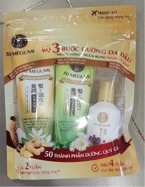 Bộ 3 bước dưỡng da đầu (Ngăn mỏng - ngừa rụng ngay từ sớm) (50 Megumi) - Rohto 2