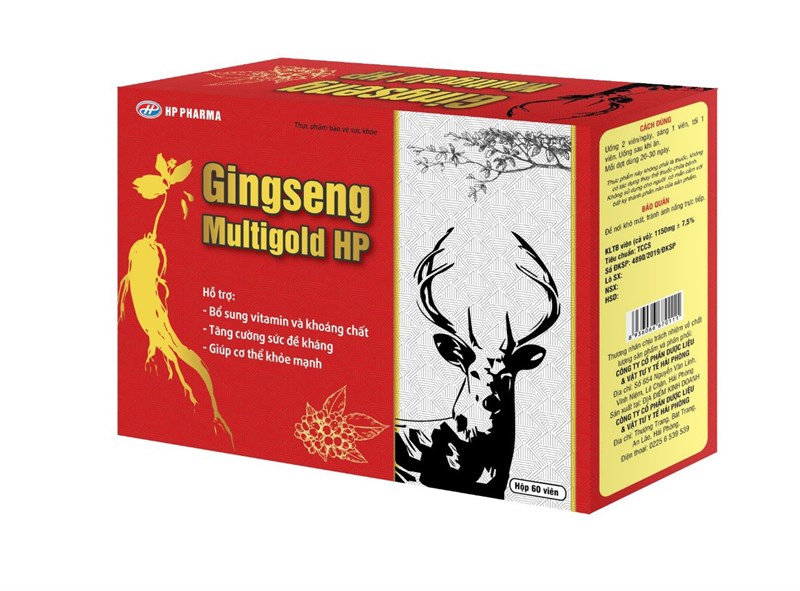Gingseng Multigold HP (Bổ sung VTM và khoáng chất) (Hộp 12 vỉ x 5 viên) - VTYT Hải Phòng