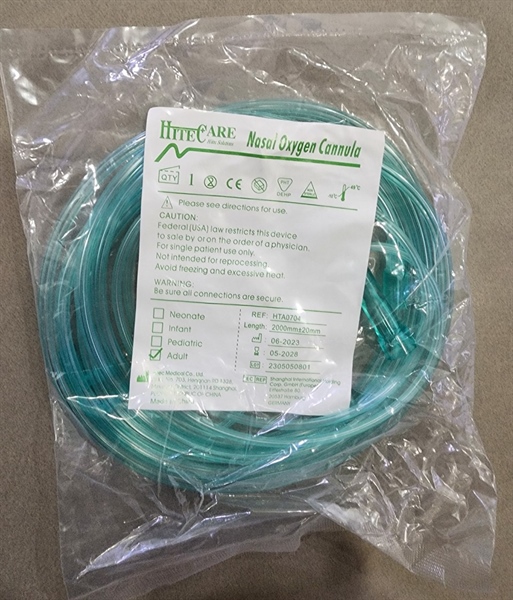 Dây thở oxy 2 nhánh người lớn (2m-2m2) - Hitec Medical Co., Ltd;Trung Quốc