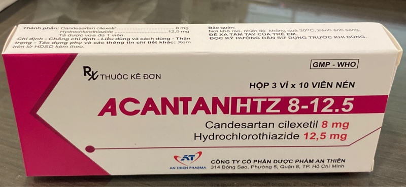Acantan HTZ 8-12.5 (Hộp 3 vỉ x 10 viên) - An Thiên