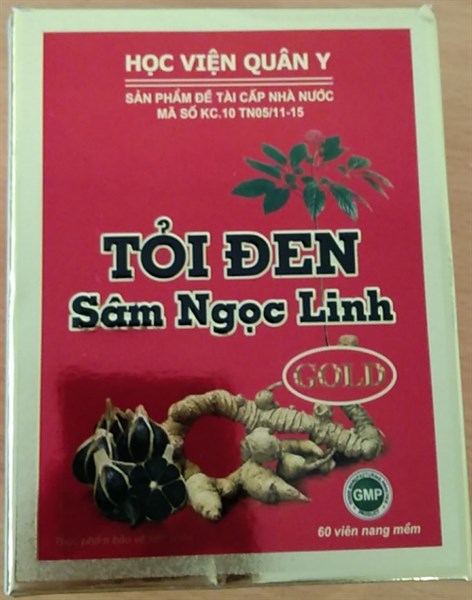 Tỏi đen sâm Ngọc Linh Gold (H*60viên nang mềm) - Học Viện Quân Y