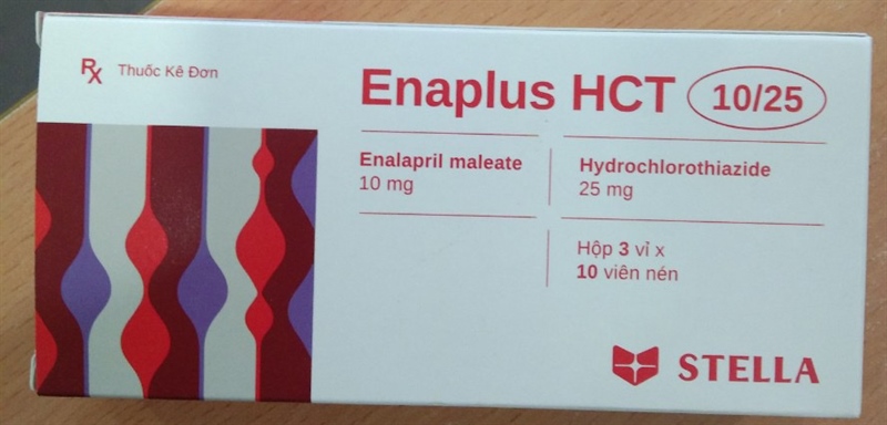 Enaplus HCT 10/25 (Enalaprill 10mg + Hydro 25mg) (Hộp 3 vỉ x 10 viên) - CTTNHH Liên doanh Stellapharm/Chi nhánh