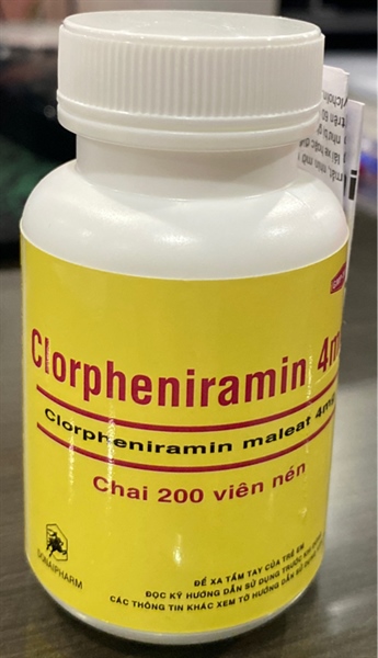 Clorpheniramin 4mg (Lọ 200 viên) - Đồng Nai