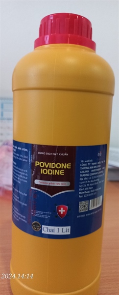 Dung dịch sát khuẩn Povidone Iodine (10%) chai 1 lít - An Lành