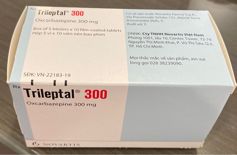 Trileptal 300mg (Hộp 5 vỉ x 10 viên) - ý